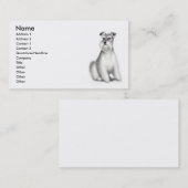 シュナウツァー犬のプロフィールカード 名刺 (正面/裏面)