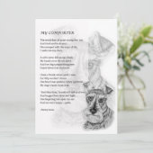 シュナウツァー犬の恋人のギフトの挨拶状 カード (スタンド正面)