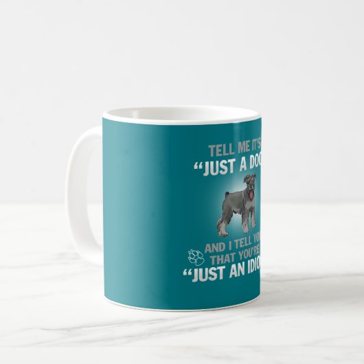 シュナウツァー-ちょうど犬! コーヒーマグカップ (正面左)