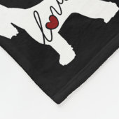 シュナウツァー(ジャイアント・シュナウザー)愛 フリースブランケット (角)