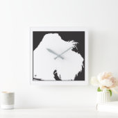 シュナウツァー スクエア壁時計 (ホーム)