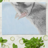 シュナウツァー(巨人、標準)絵を描く2 -犬の芸術 キッチンタオル (折り畳み)