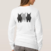 シュナウツァー-鼻およびお尻の眺め Tシャツ (裏面)