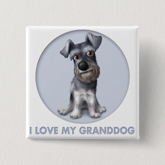 シュナウツァーGranddog 缶バッジ (正面)