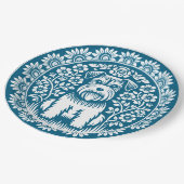 シュナカスタムーザー色ビクトリアンフローラ ペーパープレート (アングル)