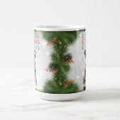 シュナザーおもしろい犬プンクリスマスコーヒーマグ コーヒーマグカップ (中央)