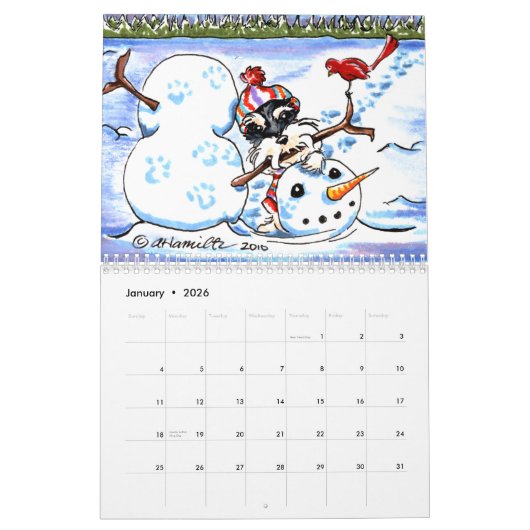 シュナザースオフリーシュアート™第1巻 カレンダー (1月 2026)