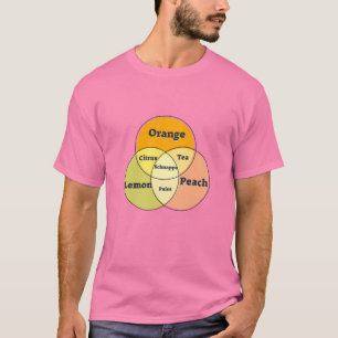 シュナップスオレンジレモンピーチベン図 Tシャツ