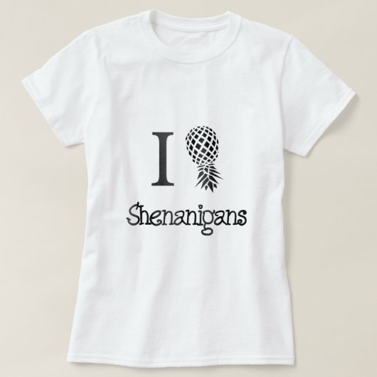 シュナニガンパイナップルSt patricks大好きスウィングズ Tシャツ (デザイン正面)