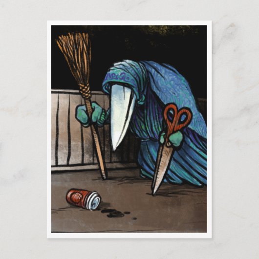 シュナベルパーチテン不気味ユール(キリスト降誕祭)クリッター ポストカード (正面)