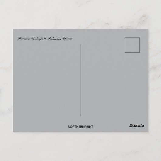 シュナンウォーターフォールシチュアン中国 ポストカード (裏面)