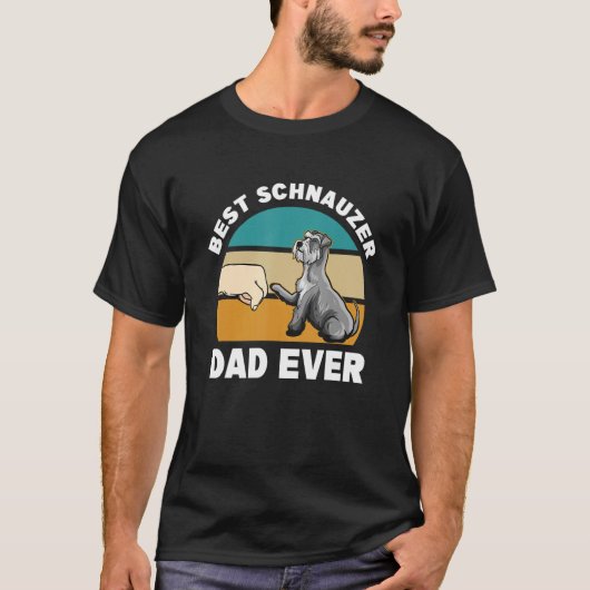 シュナ最高のーザーパパエバーシュナウザー Tシャツ (正面)