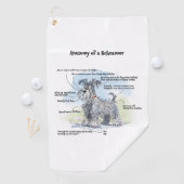 シュナ笑わされるーザーの解剖学 ゴルフタオル (インサイチュ)