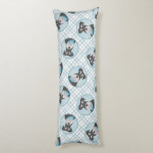 シュナ絵を描ウザーのミニチュア未切りペットドッグアート ボディピロー (裏面 (縦))