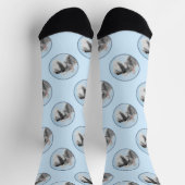 シュナ絵を描ウザーの巨匠のクロップドッグアート ソックス (上部)