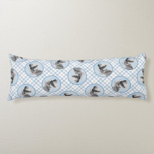 シュナ絵を描ウザーの巨匠のクロップドッグアート ボディピロー (正面)