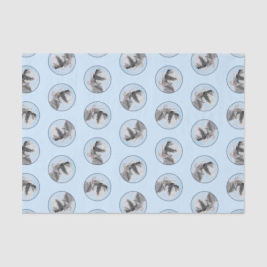 シュナ絵を描ウザーの巨匠のクロップドッグアート 薄葉紙 (正面)