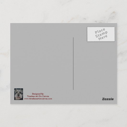 シュナ絵を描ーザーのはがき ポストカード (裏面)