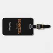 シュニッツェルデイカツレッおもしろいトエスカロペデザイン ラゲッジタグ (正面横)