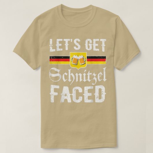 シュニッツェル顔になろうぜ！ メンズ レディース ヴィンテージ 10月 Tシャツ (デザイン正面)