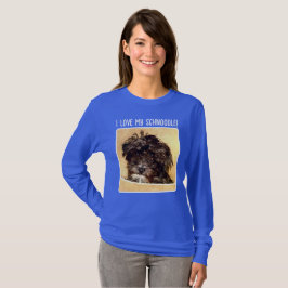 シュヌードル犬の女性用スウェットシャツ Tシャツ