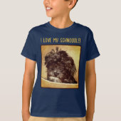 シュヌードル 犬 ボーイ ネイビーTシャツ Tシャツ (正面)