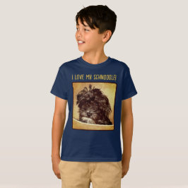 シュヌードル 犬 ボーイ ネイビーTシャツ Tシャツ