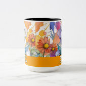 シュヌー読ルの大きな本の2トーンのコーヒーマグ ツートーンマグカップ (中央)