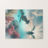 シュノーケラーは天使を見つける ジグソーパズル (横)