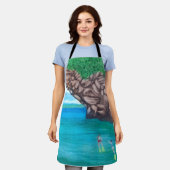 シュノーケリングインパラダイスエプロン エプロン (着用した状態)