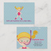 シュノーケリングガールビーチパーティー コーリングカード (正面/裏面)