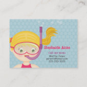 シュノーケリングガールビーチパーティー コーリングカード (裏面)