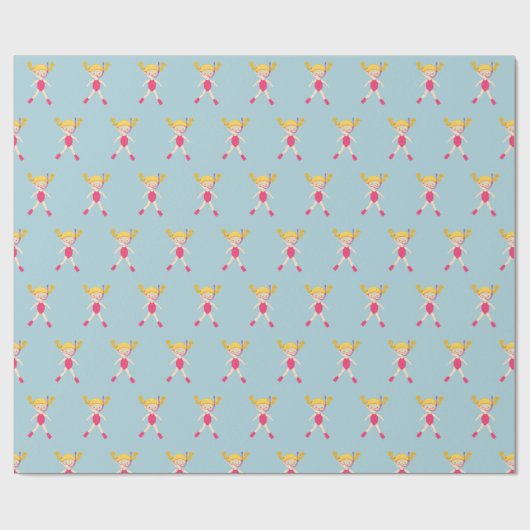 シュノーケリングガールビーチパーティー ラッピングペーパー (フラット)