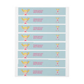 シュノーケリングガールビーチパーティー ラップアラウンドラベル (シート)