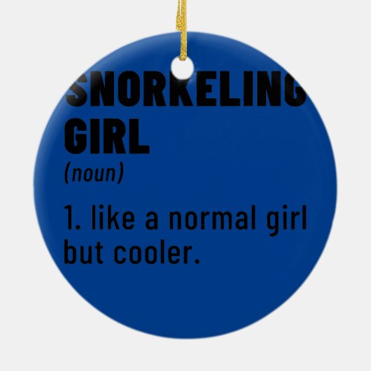シュノーケリングガール名詞定義ダイバースキューバ セラミックオーナメント (裏面)