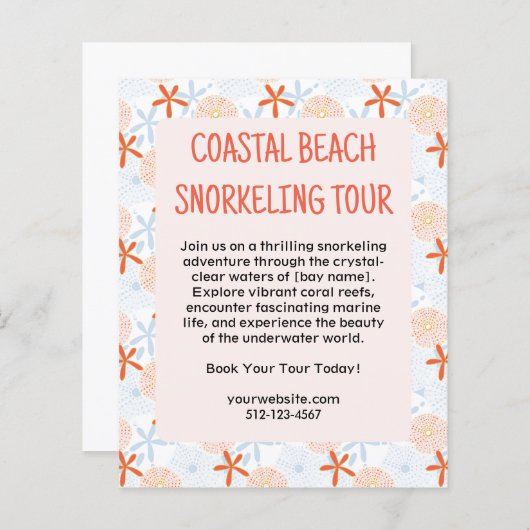 シュノーケリングツアーフライヤー印刷フライヤー (正面/裏面)