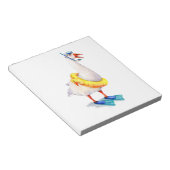 シュノーケリングホワイトガチョウ ノートパッド (アングル)