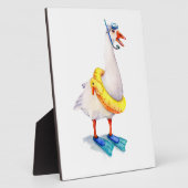 シュノーケリングホワイトガチョウ フォトプラーク (側面)