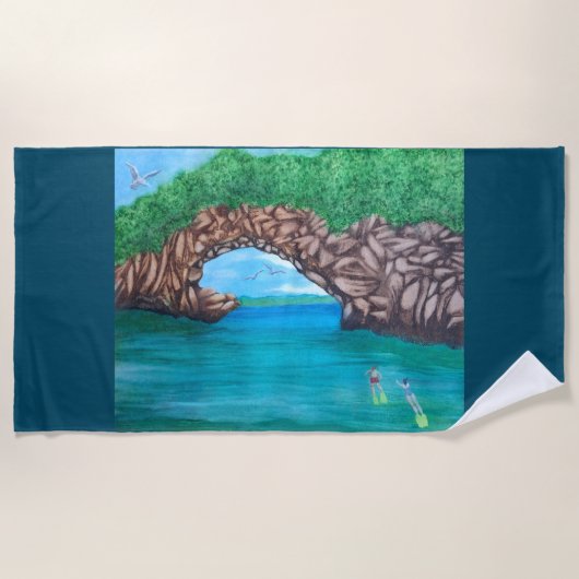 シュノーケリング・イン・パラダイス ビーチタオル (正面)