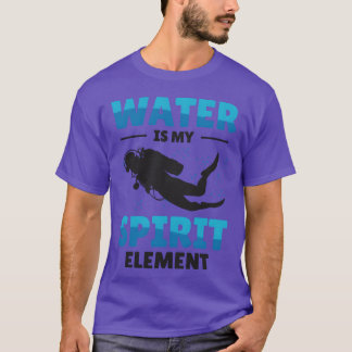 シュノーケリング ウォータースポーツ スピリット エレメント スキューバ ジョーク Tシャツ