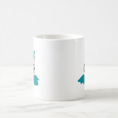 シュノーケルおもしろい付きゴルフボール コーヒーマグカップ (中央)