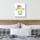 シュノーケルでダイビングをするカエル キャンバスプリント (インサイチュ (寝室))