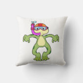 シュノーケルでダイビングをするカエル クッション (裏面)