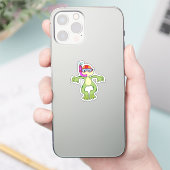 シュノーケルでダイビングをするカエル シール (スマートフォン)