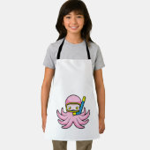 シュノーケルとスイミングゴーグルでダイビングをするタコ エプロン (インサイチュ)