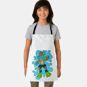 シュノーケルとダイバーとしてのサル エプロン (インサイチュ)