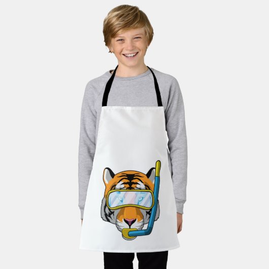 シュノーケルとダイバーとしてのタイガー エプロン (着用した状態)