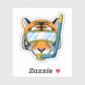 シュノーケルとダイバーとしてのタイガー シール (シート)