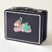 シュノーケルとダイビングのヒッポ メタルランチボックス (裏面)