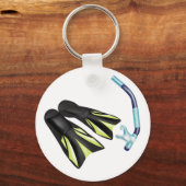 シュノーケルとフリッパーキーチェーン キーホルダー (正面)